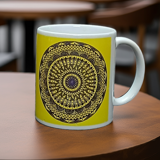 Yellow Mandala Coffee Mug
