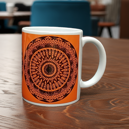 Orange Mandala Coffee Mug