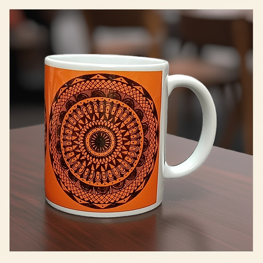 Orange Mandala Coffee Mug