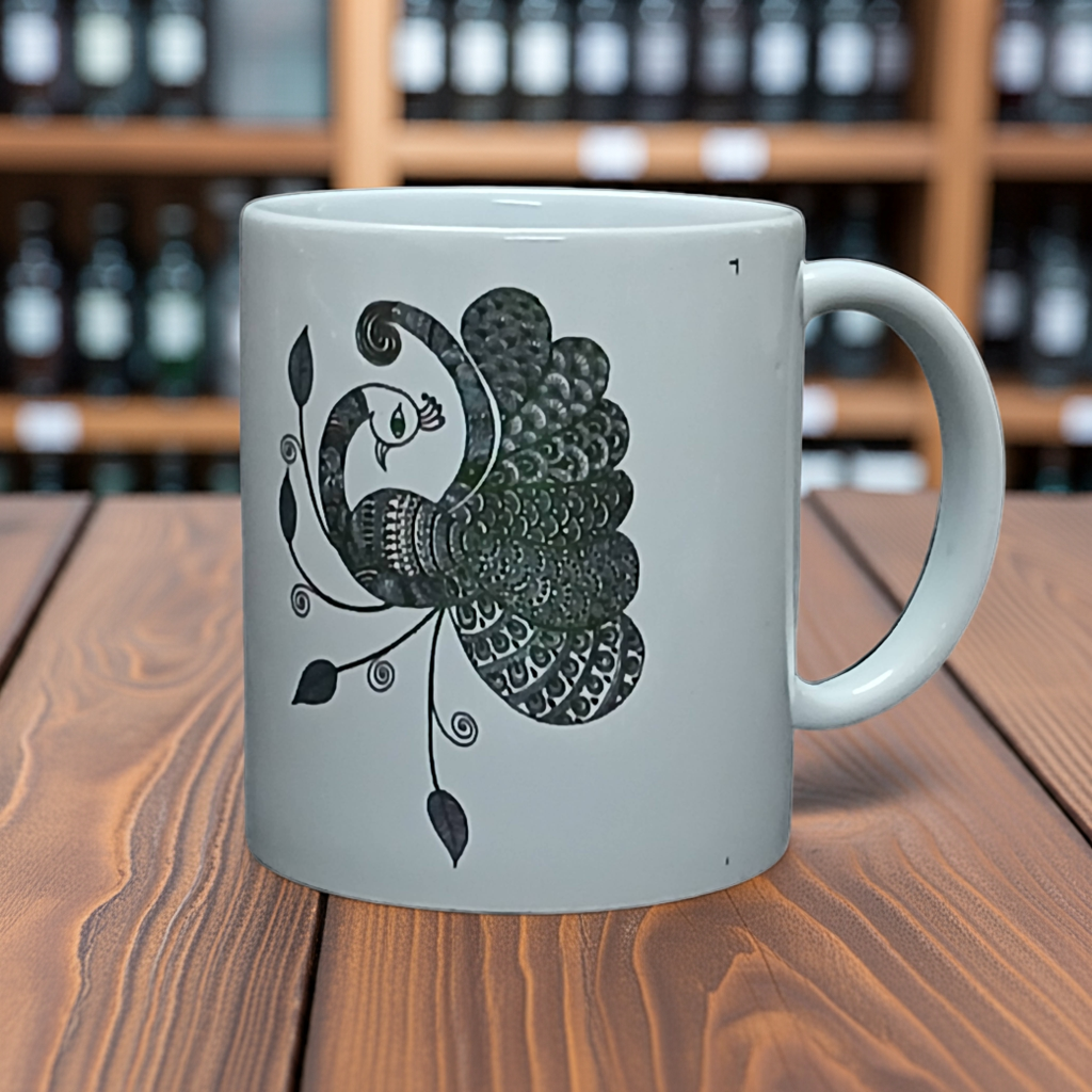 Peacock Mandala Coffee Mug