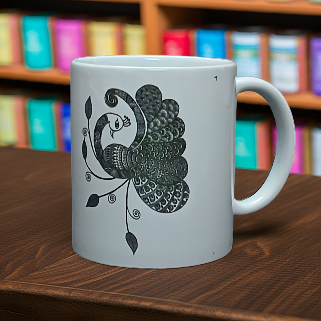 Peacock Mandala Coffee Mug