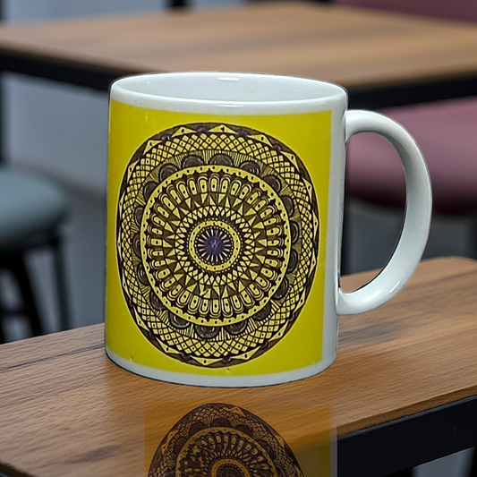 Yellow Mandala Coffee Mug