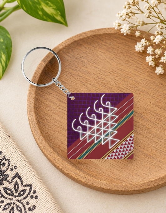 Purple Acrylic Khun-Saraswati Keychain
