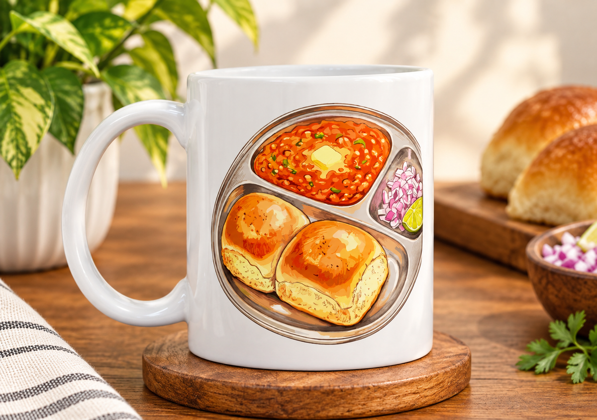 Pavbhaji Coffee Mug (White)