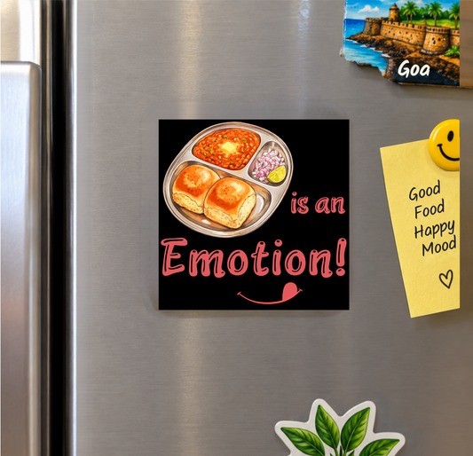 Pavbhaji Fridge Magnet (Black)
